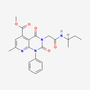 molecular formula C22H24N4O5 B4852697 METHYL 3-{[(BUTAN-2-YL)CARBAMOYL]METHYL}-7-METHYL-2,4-DIOXO-1-PHENYL-1H,2H,3H,4H-PYRIDO[2,3-D]PYRIMIDINE-5-CARBOXYLATE 