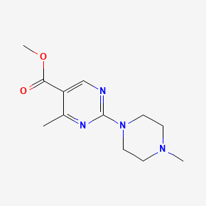 molecular formula C12H18N4O2 B4852719 Methyl 4-methyl-2-(4-methylpiperazin-1-yl)pyrimidine-5-carboxylate 