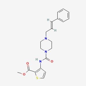 molecular formula C20H23N3O3S B4852762 METHYL 3-[({4-[(E)-3-PHENYL-2-PROPENYL]PIPERAZINO}CARBONYL)AMINO]-2-THIOPHENECARBOXYLATE 
