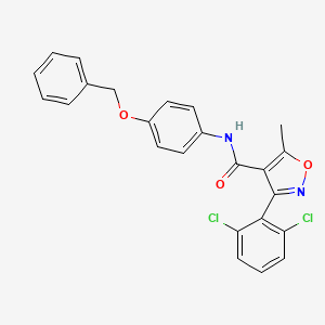 molecular formula C24H18Cl2N2O3 B4852768 N-[4-(benzyloxy)phenyl]-3-(2,6-dichlorophenyl)-5-methyl-1,2-oxazole-4-carboxamide 