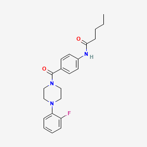 molecular formula C22H26FN3O2 B4852824 N-{4-[4-(2-FLUOROPHENYL)PIPERAZINE-1-CARBONYL]PHENYL}PENTANAMIDE 