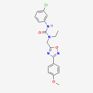 molecular formula C19H19ClN4O3 B4852870 1-(3-CHLOROPHENYL)-3-ETHYL-3-{[3-(4-METHOXYPHENYL)-1,2,4-OXADIAZOL-5-YL]METHYL}UREA 