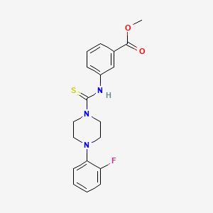 molecular formula C19H20FN3O2S B4852938 Methyl 3-({[4-(2-fluorophenyl)piperazin-1-yl]carbonothioyl}amino)benzoate 