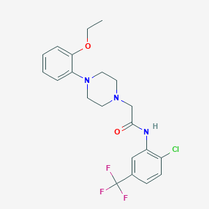 molecular formula C21H23ClF3N3O2 B4853068 N-[2-chloro-5-(trifluoromethyl)phenyl]-2-[4-(2-ethoxyphenyl)piperazin-1-yl]acetamide 