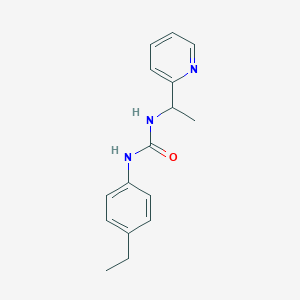 molecular formula C16H19N3O B4853076 1-(4-Ethylphenyl)-3-[1-(pyridin-2-yl)ethyl]urea 