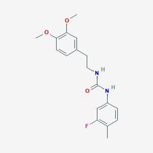 molecular formula C18H21FN2O3 B4853744 N-(3,4-DIMETHOXYPHENETHYL)-N'-(3-FLUORO-4-METHYLPHENYL)UREA 