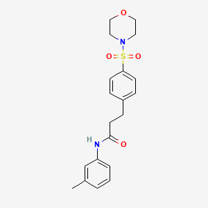 molecular formula C20H24N2O4S B4853757 N-(3-METHYLPHENYL)-3-[4-(MORPHOLINE-4-SULFONYL)PHENYL]PROPANAMIDE 