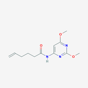 molecular formula C12H17N3O3 B4853932 N-(2,6-dimethoxypyrimidin-4-yl)hex-5-enamide 