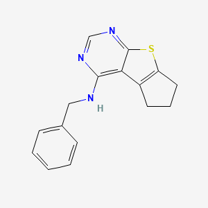 molecular formula C16H15N3S B4854004 N-BENZYL-N-(6,7-DIHYDRO-5H-CYCLOPENTA[4,5]THIENO[2,3-D]PYRIMIDIN-4-YL)AMINE 