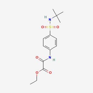 molecular formula C14H20N2O5S B4854073 Ethyl {[4-(tert-butylsulfamoyl)phenyl]amino}(oxo)acetate 