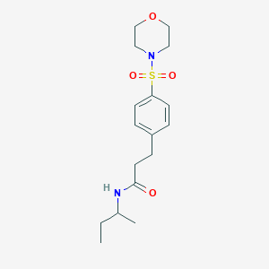 molecular formula C17H26N2O4S B4854124 N-butan-2-yl-3-(4-morpholin-4-ylsulfonylphenyl)propanamide 