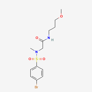 molecular formula C13H19BrN2O4S B4854137 N~2~-[(4-bromophenyl)sulfonyl]-N-(3-methoxypropyl)-N~2~-methylglycinamide 