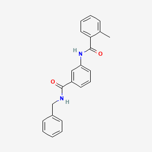 molecular formula C22H20N2O2 B4854317 N-[3-(benzylcarbamoyl)phenyl]-2-methylbenzamide 