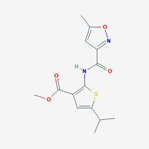 molecular formula C14H16N2O4S B4854420 METHYL 2-(5-METHYL-1,2-OXAZOLE-3-AMIDO)-5-(PROPAN-2-YL)THIOPHENE-3-CARBOXYLATE 