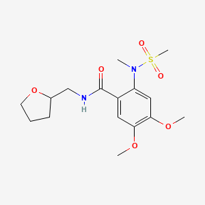 molecular formula C16H24N2O6S B4854486 4,5-DIMETHOXY-2-(N-METHYLMETHANESULFONAMIDO)-N-[(OXOLAN-2-YL)METHYL]BENZAMIDE 
