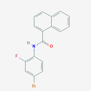 molecular formula C17H11BrFNO B4854649 N-(4-bromo-2-fluorophenyl)naphthalene-1-carboxamide 