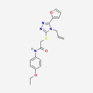 molecular formula C19H20N4O3S B4854680 N-(4-ethoxyphenyl)-2-{[5-(furan-2-yl)-4-(prop-2-en-1-yl)-4H-1,2,4-triazol-3-yl]sulfanyl}acetamide CAS No. 577790-97-7