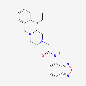 molecular formula C21H25N5O3 B4854723 N-(2,1,3-BENZOXADIAZOL-4-YL)-2-[4-(2-ETHOXYBENZYL)-1-PIPERAZINYL]ACETAMIDE 