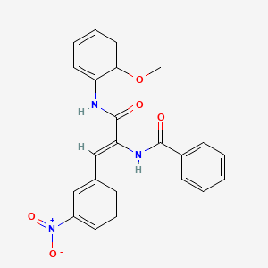 molecular formula C23H19N3O5 B4854728 N-[(Z)-3-(2-methoxyanilino)-1-(3-nitrophenyl)-3-oxoprop-1-en-2-yl]benzamide 