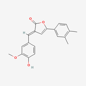 molecular formula C20H18O4 B4854774 (3E)-5-(3,4-dimethylphenyl)-3-[(4-hydroxy-3-methoxyphenyl)methylidene]furan-2-one 