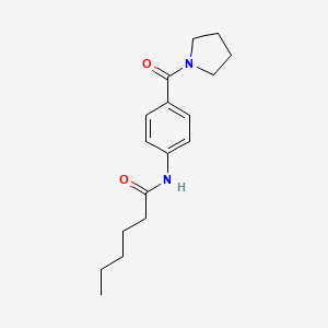 molecular formula C17H24N2O2 B4854819 N-[4-(pyrrolidin-1-ylcarbonyl)phenyl]hexanamide 