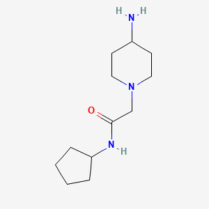molecular formula C12H23N3O B4854852 2-(4-aminopiperidin-1-yl)-N-cyclopentylacetamide 