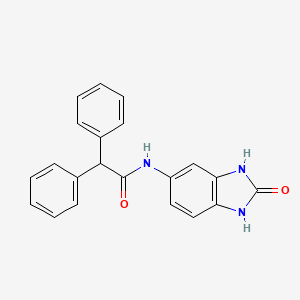 molecular formula C21H17N3O2 B4854941 N-(2-oxo-1,3-dihydrobenzimidazol-5-yl)-2,2-diphenylacetamide 