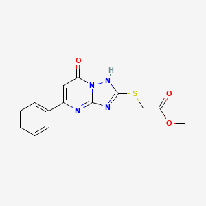 molecular formula C14H12N4O3S B4855114 Methyl [(7-hydroxy-5-phenyl[1,2,4]triazolo[1,5-a]pyrimidin-2-yl)sulfanyl]acetate 
