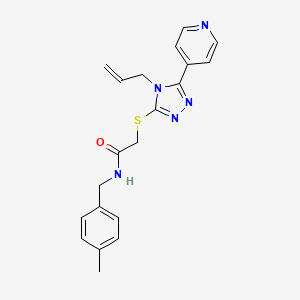 molecular formula C20H21N5OS B4855182 N-(4-methylbenzyl)-2-{[4-(prop-2-en-1-yl)-5-(pyridin-4-yl)-4H-1,2,4-triazol-3-yl]sulfanyl}acetamide 