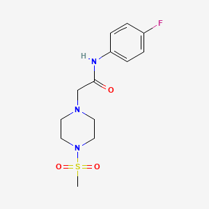molecular formula C13H18FN3O3S B4855560 N-(4-FLUOROPHENYL)-2-(4-METHANESULFONYLPIPERAZIN-1-YL)ACETAMIDE 