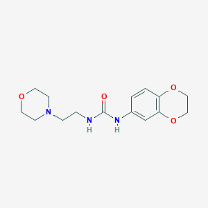 molecular formula C15H21N3O4 B4855652 N-(2,3-DIHYDRO-1,4-BENZODIOXIN-6-YL)-N'-(2-MORPHOLINOETHYL)UREA 