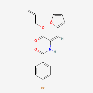 molecular formula C17H14BrNO4 B4855728 prop-2-enyl (E)-2-[(4-bromobenzoyl)amino]-3-(furan-2-yl)prop-2-enoate 