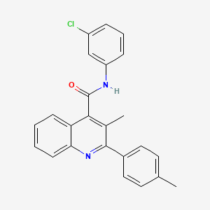 molecular formula C24H19ClN2O B4855767 N-(3-chlorophenyl)-3-methyl-2-(4-methylphenyl)quinoline-4-carboxamide 