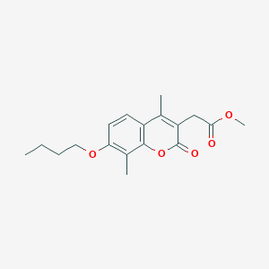molecular formula C18H22O5 B4856178 methyl (7-butoxy-4,8-dimethyl-2-oxo-2H-chromen-3-yl)acetate 