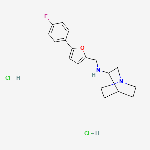 molecular formula C18H23Cl2FN2O B4856185 N-{[5-(4-fluorophenyl)-2-furyl]methyl}quinuclidin-3-amine dihydrochloride 