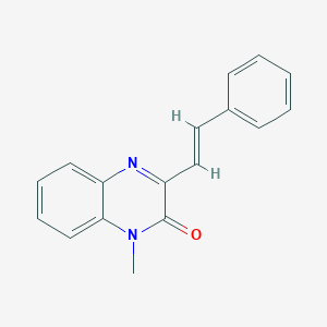 molecular formula C17H14N2O B485624 (E)-1-methyl-3-styrylquinoxalin-2(1H)-one CAS No. 93585-00-3