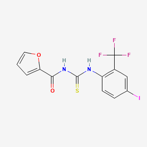 molecular formula C13H8F3IN2O2S B4856328 N-{[4-iodo-2-(trifluoromethyl)phenyl]carbamothioyl}furan-2-carboxamide 