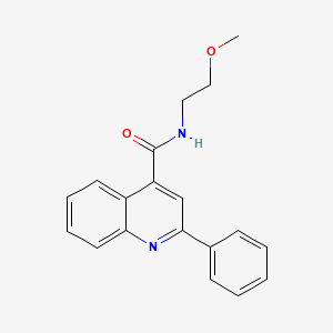 molecular formula C19H18N2O2 B4856463 N-(2-methoxyethyl)-2-phenylquinoline-4-carboxamide 