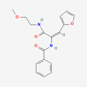molecular formula C17H18N2O4 B4856527 N-(1-(Furan-2-yl)-3-((2-methoxyethyl)amino)-3-oxoprop-1-en-2-yl)benzamide 