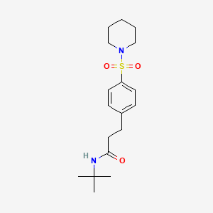molecular formula C18H28N2O3S B4856656 N-TERT-BUTYL-3-[4-(PIPERIDINE-1-SULFONYL)PHENYL]PROPANAMIDE 