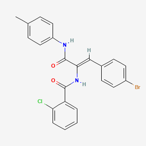 molecular formula C23H18BrClN2O2 B4856711 N-[(Z)-1-(4-bromophenyl)-3-(4-methylanilino)-3-oxoprop-1-en-2-yl]-2-chlorobenzamide 