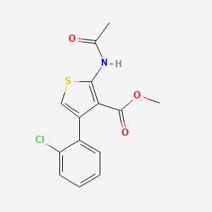 molecular formula C14H12ClNO3S B4856903 Methyl 2-(acetylamino)-4-(2-chlorophenyl)thiophene-3-carboxylate 