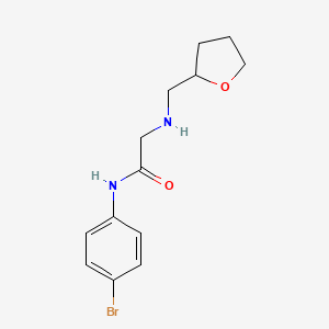 molecular formula C13H17BrN2O2 B4856985 N-(4-BROMOPHENYL)-2-{[(OXOLAN-2-YL)METHYL]AMINO}ACETAMIDE 