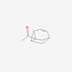 molecular formula C10H12O B048570 Ethanone, 1-tricyclo[3.2.1.02,7]oct-3-en-1-yl-, stereoisomer (9CI) CAS No. 116195-05-2
