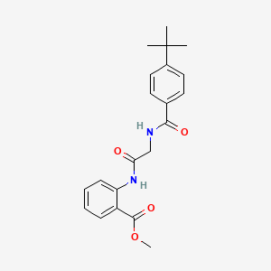 molecular formula C21H24N2O4 B4857068 methyl 2-({N-[(4-tert-butylphenyl)carbonyl]glycyl}amino)benzoate 