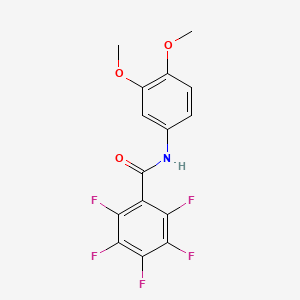 molecular formula C15H10F5NO3 B4857073 N-(3,4-dimethoxyphenyl)-2,3,4,5,6-pentafluorobenzamide 