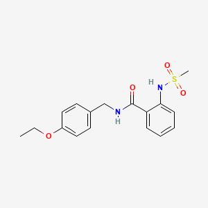 molecular formula C17H20N2O4S B4857095 N-(4-ethoxybenzyl)-2-[(methylsulfonyl)amino]benzamide 