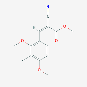 molecular formula C14H15NO4 B4857122 methyl 2-cyano-3-(2,4-dimethoxy-3-methylphenyl)acrylate 