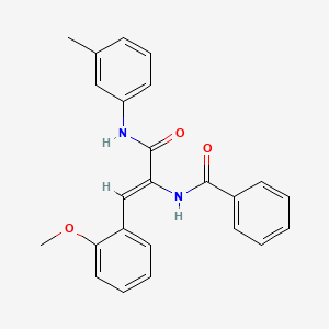 molecular formula C24H22N2O3 B4857145 N-[(Z)-1-(2-methoxyphenyl)-3-(3-methylanilino)-3-oxoprop-1-en-2-yl]benzamide 