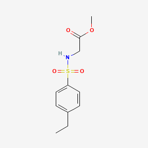 molecular formula C11H15NO4S B4857260 Methyl 2-{[(4-ethylphenyl)sulfonyl]amino}acetate 